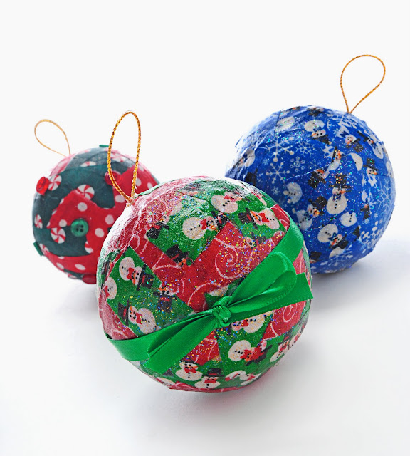 Mod Podge Christmas Ornaments for Kids