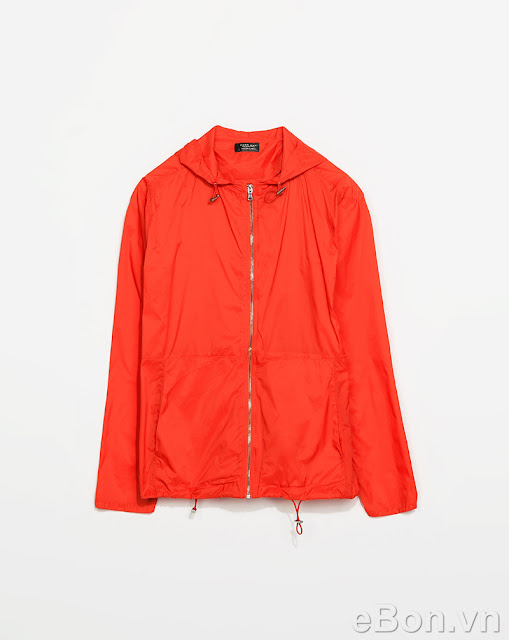 Zara Nylon Peaked Hooded Jacket