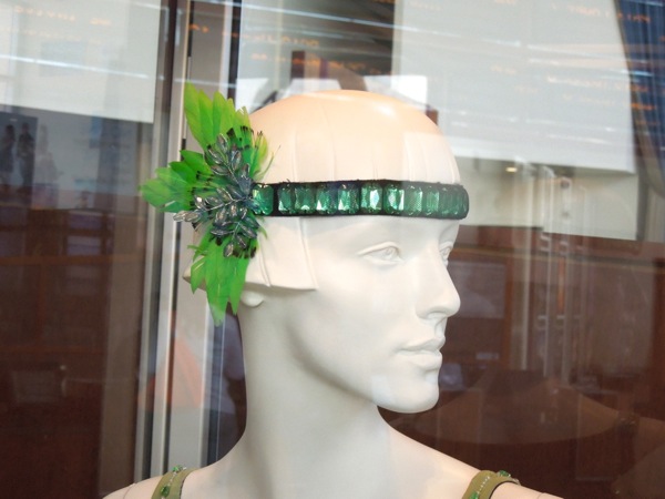 Green costume headpiece Great Gatsby