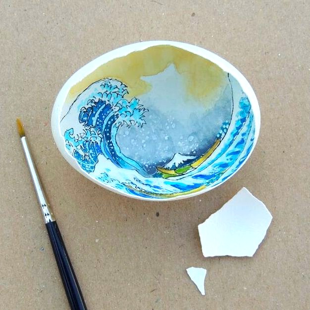 01-The-Great-Wave-off-Kanagawa-Süreyya-Noyan-Architecture-Drawings-Art-Paintings-in-an-Egg-www-designstack-co