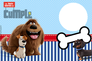La Vida Secreta de las Mascotas: Invitaciones para Imprimir Gratis. Para hacer invitaciones, tarjetas, marcos de fotos o etiquetas, para imprimir gratis de La Vida Secreta de las Mascotas.