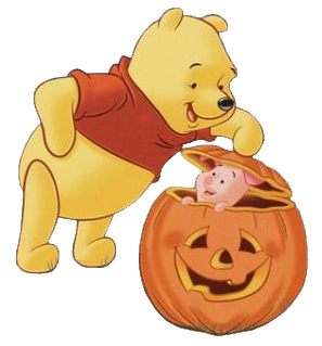 pigglet y winnie the pooh en halloween