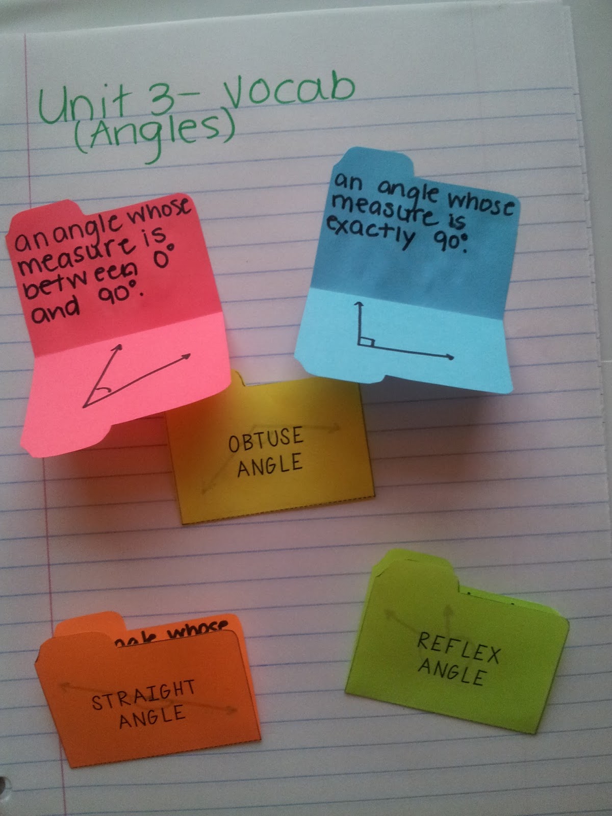 Math by Tori: Angle Types Foldable & Transparent Protractors for INB