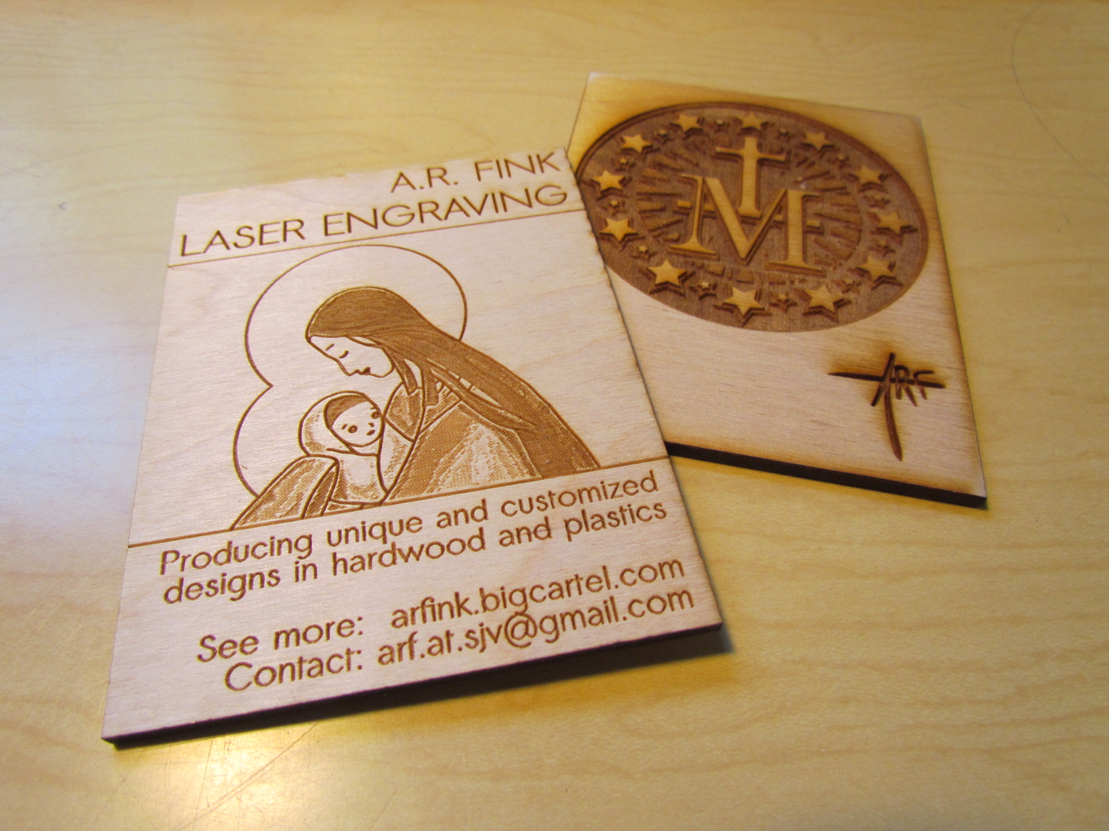 Weasels Go Narf Laser engraved Business Cards