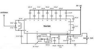 TDA7000 Single Chip FM Radio - Electronic Circuit