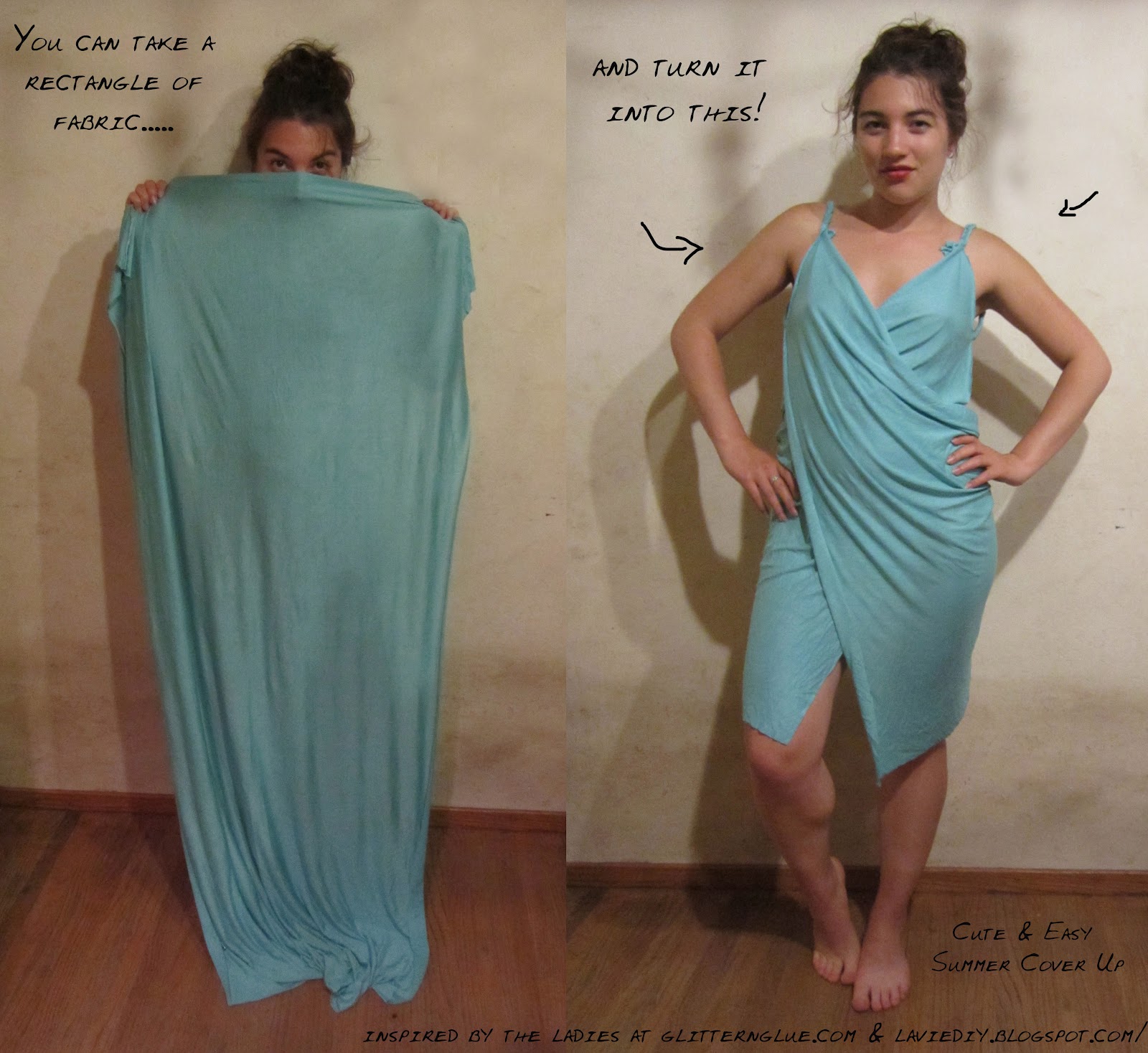 Artsy Fartsy DIY DIY A Rectangle into a Swimsuit Cover Up