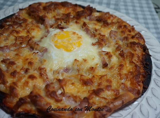 Pizza con tortitas de trigo