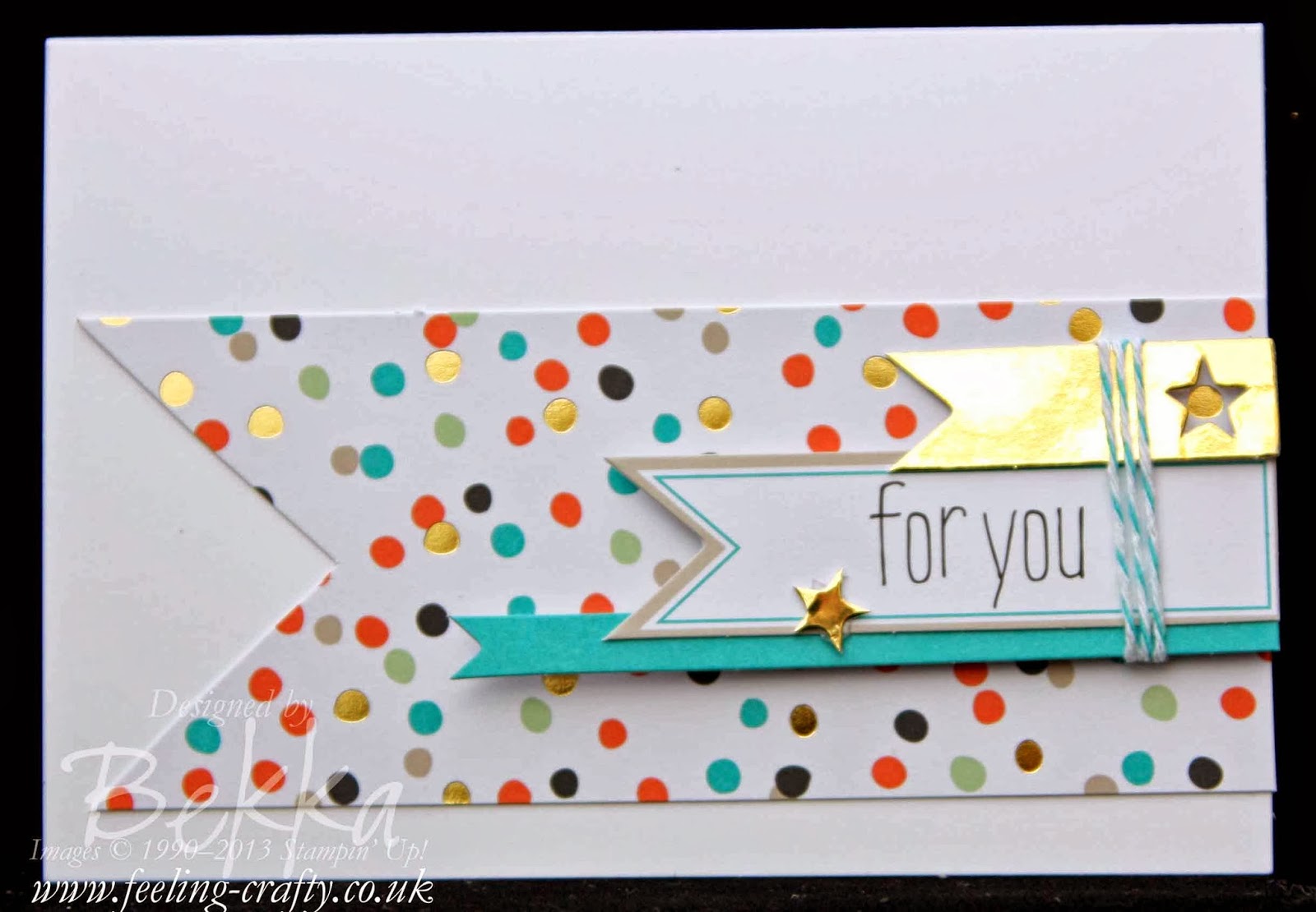 Good as Gold Card made using the free Sale-a-Btation Kit by UK based Stampin' Up! Demonstrator Bekka Prideaux