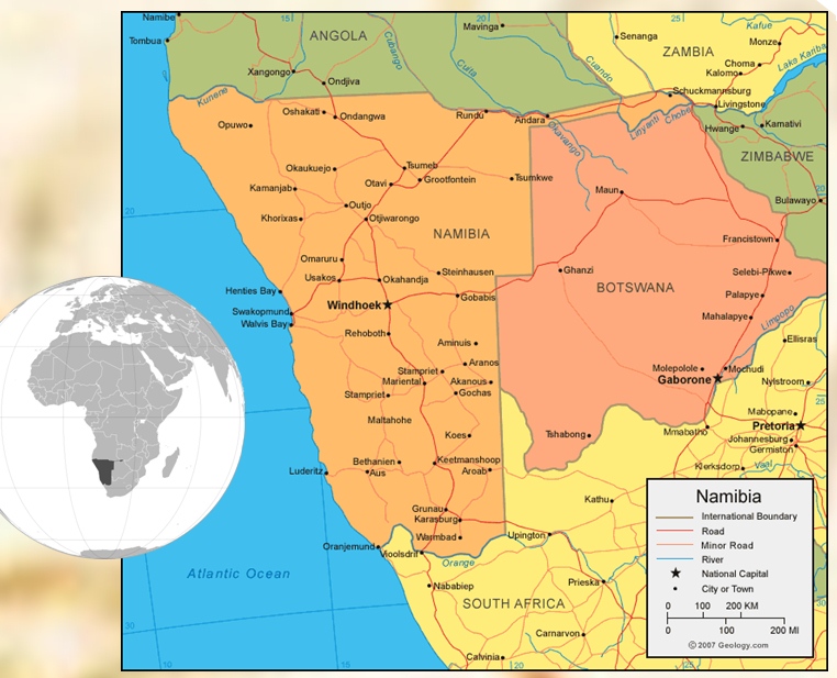 Inside of Namibia Getting to know Namibia