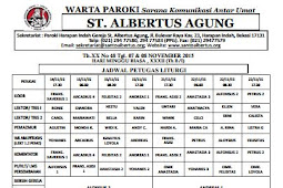 Warta Paroki XX No 48 Tgl 7 November & 8 November 2015