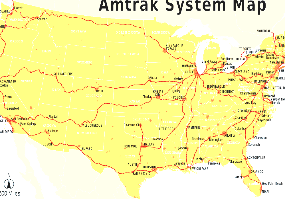 List Of Amtrak Routes - Florida Amtrak Map