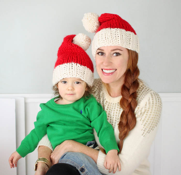 Santa Hat Knitting Pattern Gina Michele