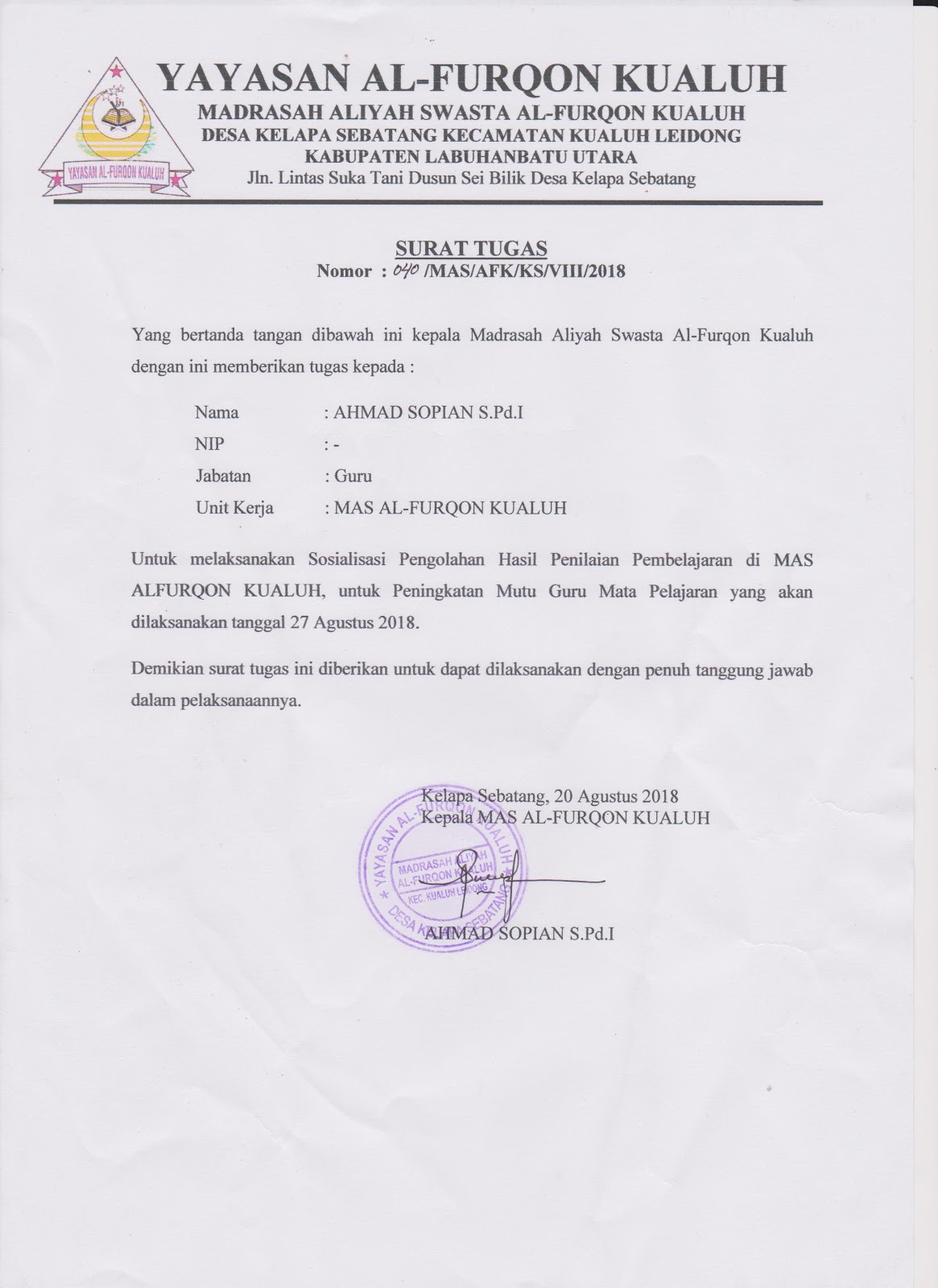 Contoh Laporan Rencana Tindak Lanjut Diklat Guru Paud