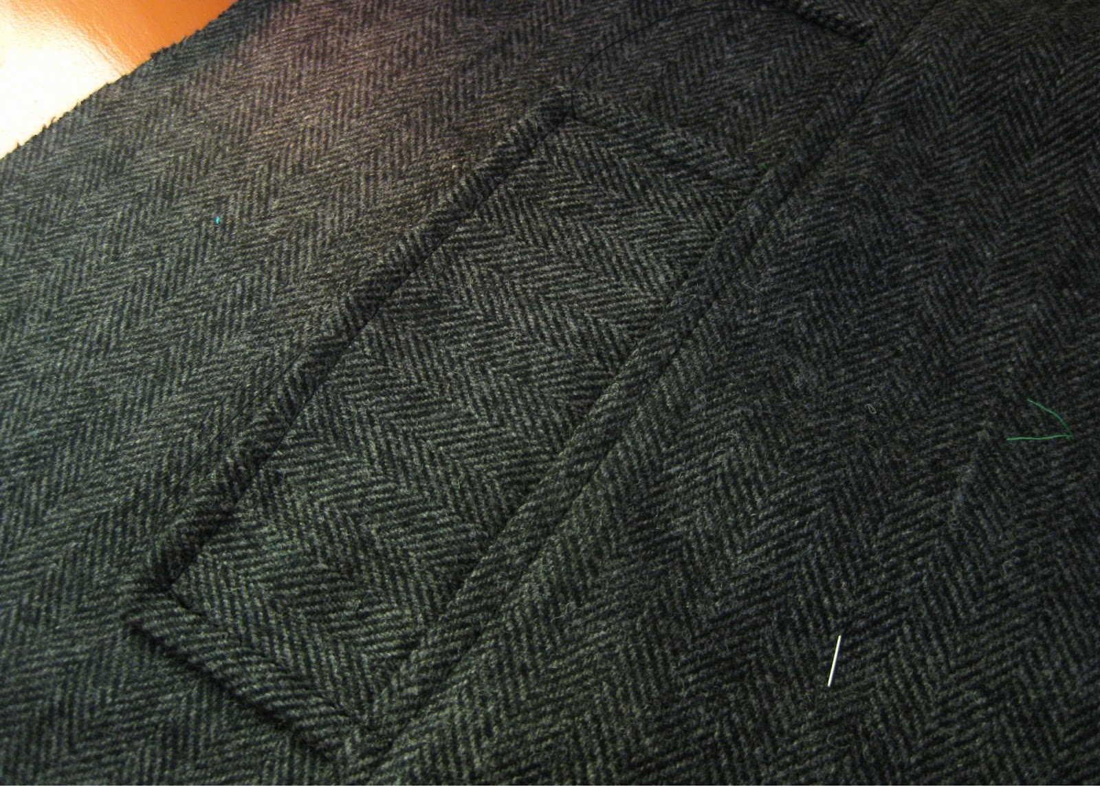 notes from a mad housewife: project winter coat: in-seam welt pocket