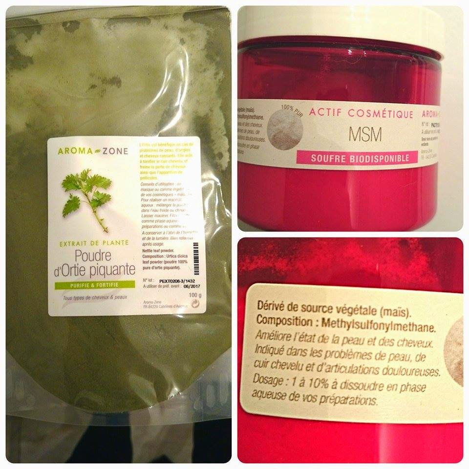 MaryAuNaturel Petit Haul commande Aromazone arrivée (MSM, ortie