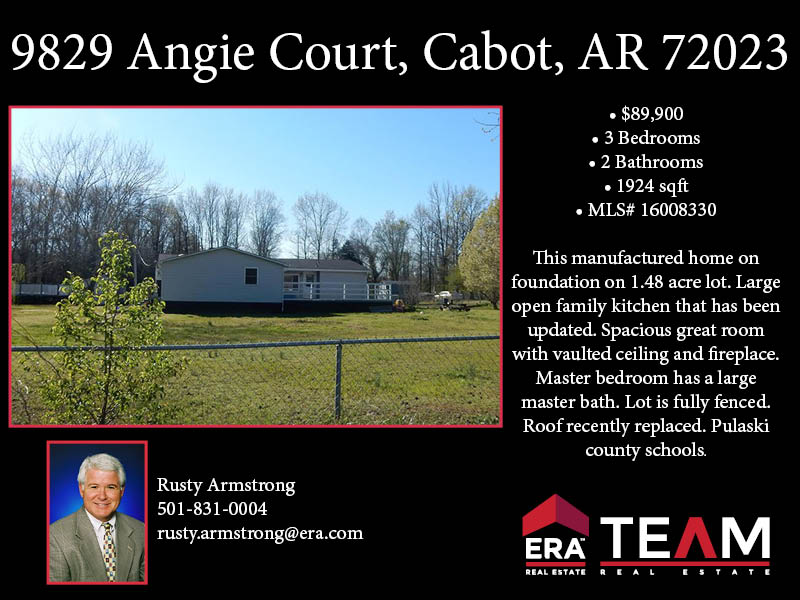 ERA TEAM Real Estate's Central AR Real Estate Blog 9829 Angie Court