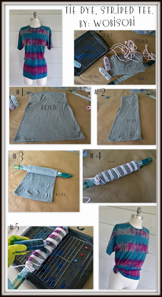 WobiSobi: Tie Dye, Striped Tee: DIY