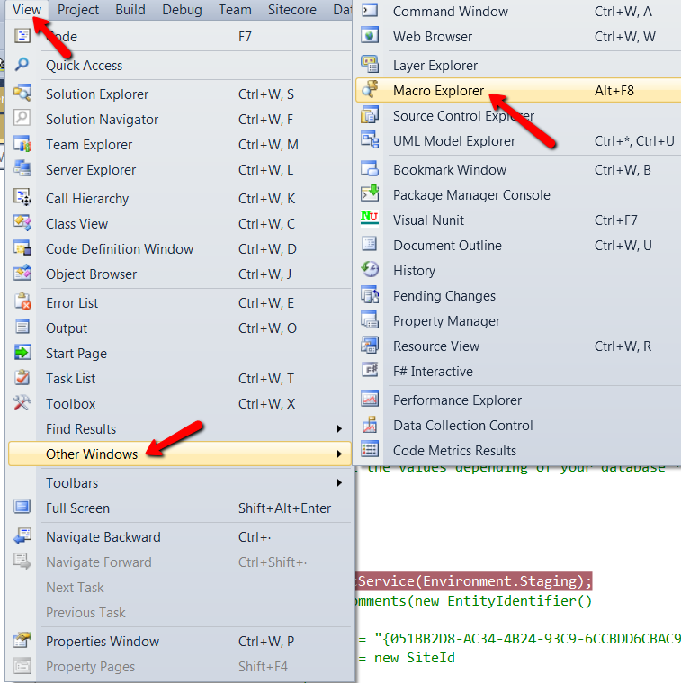 Sitecore Blog: The most useful shortcut for VS 2010