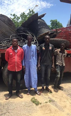a Photos: Troops arrest Corp member, 3 others for vandalizing national assets in Borno State