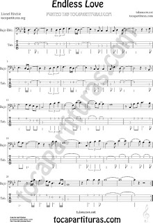 Endless Love Partitura de Flauta, Violín, Saxofón Alto, Trompeta, Viola, Guitarra, Oboe, Clarinete, Saxo Tenor, Soprano Sax, Trombón, Fliscorno, chelo, Fagot, Barítono, Bombardino, Trompa o corno, Tuba...