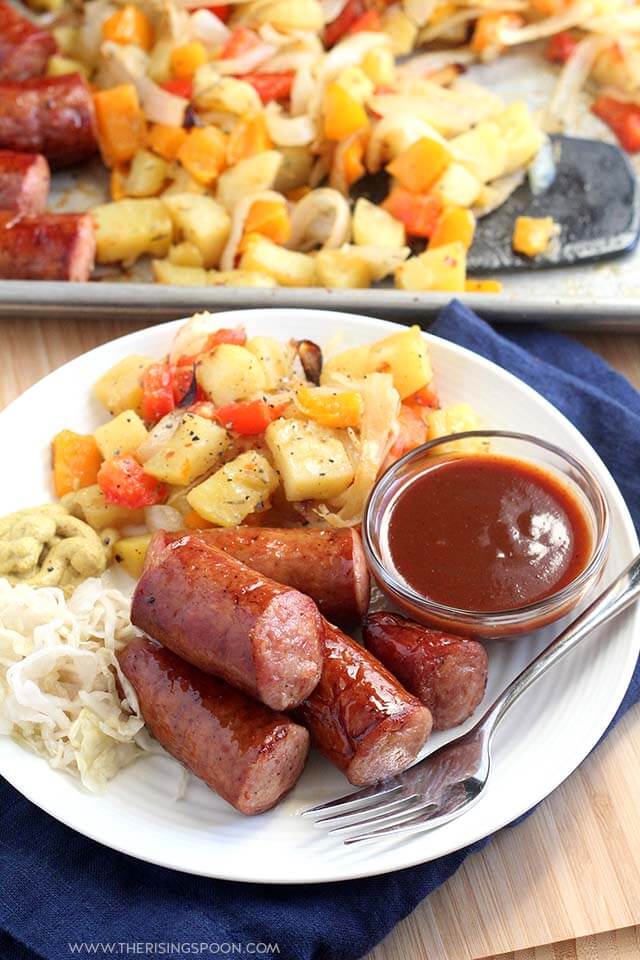 Smoked Sausage, Potatoes & Veggies Sheet Pan Dinner