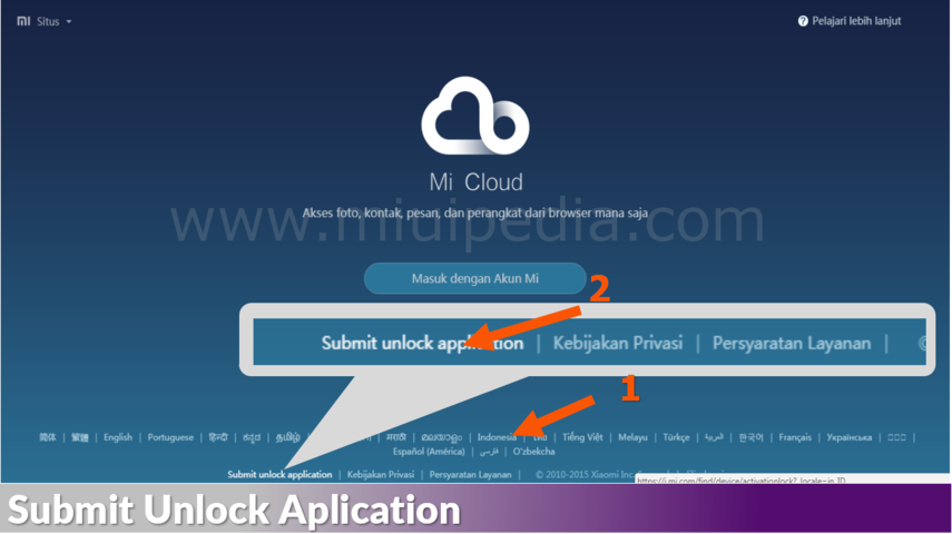 Submit Unlock Aplication Submit Unlock Aplication