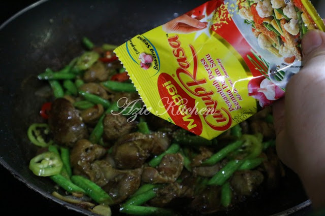 Kacang Panjang Hati Ayam Goreng