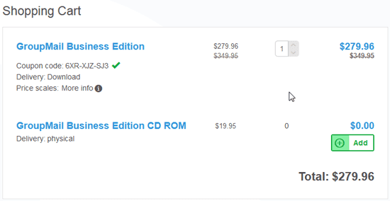 GroupMail discount coupon code