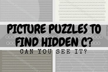 Can You Find Hidden C? | Eye Test Picture Puzzles for Adults