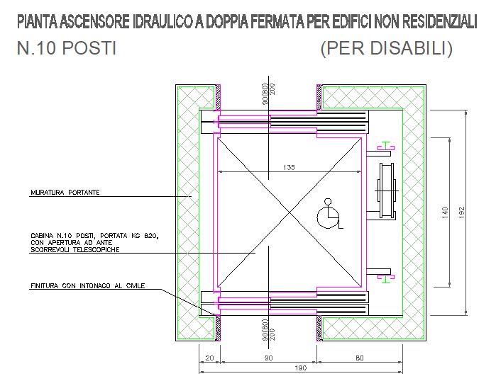 Telecharger Download Dwg Ascenseur Escaliers Elevators