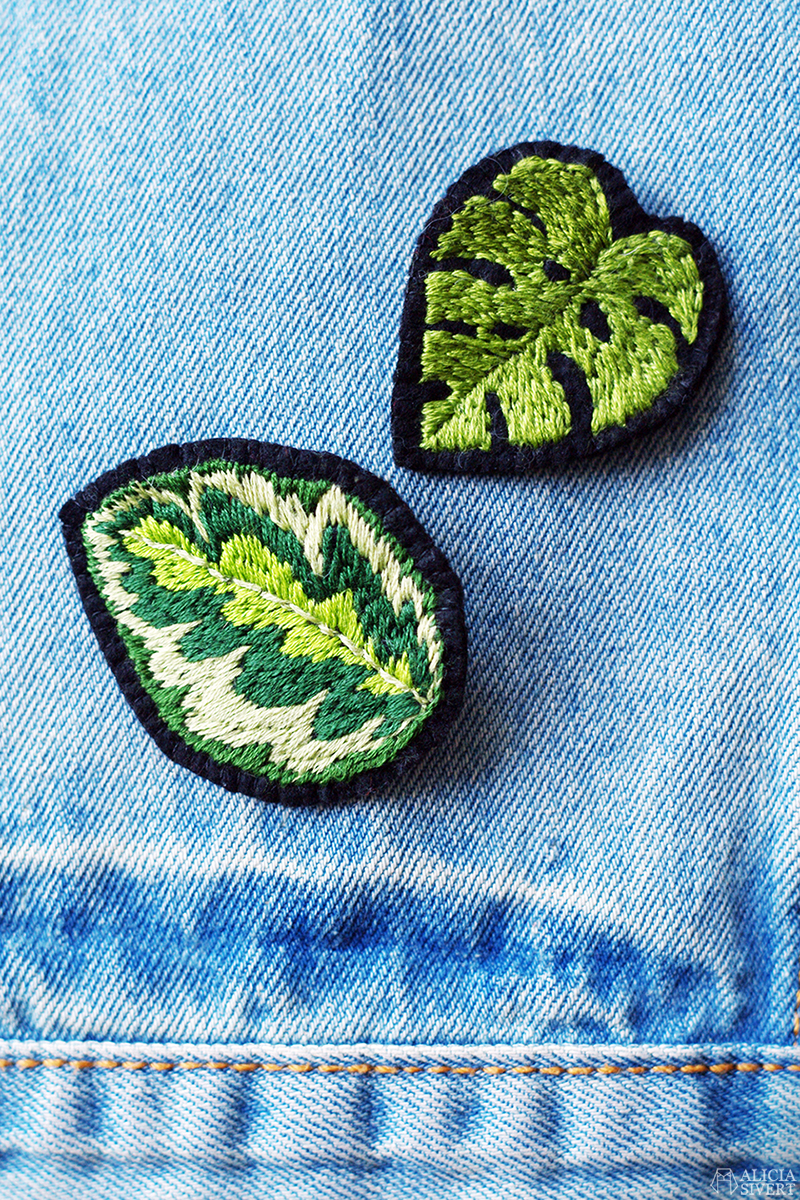 Embroidered brooches by Alicia Sivertsson.