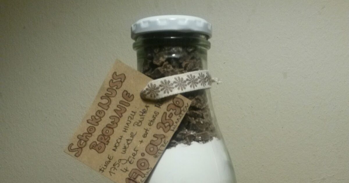 Weihnachtliche Backmischung im Glas - Schoko-Nuss-Brownies | buttercup ...