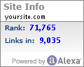 كود جافا سكربت لإضافة ترتيب أليكسا Alexa Rank والباك لينك Back Links الخاص بموقعك
