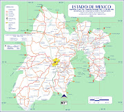 El Estado de México. Distrito Federal mapa estado mexico rutas