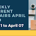 Weekly Current Affairs April 1 to April 07 2019