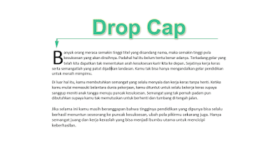 Membuat Teks Drop Cap di Microsoft Word Membuat Teks Drop Cap di Microsoft Word