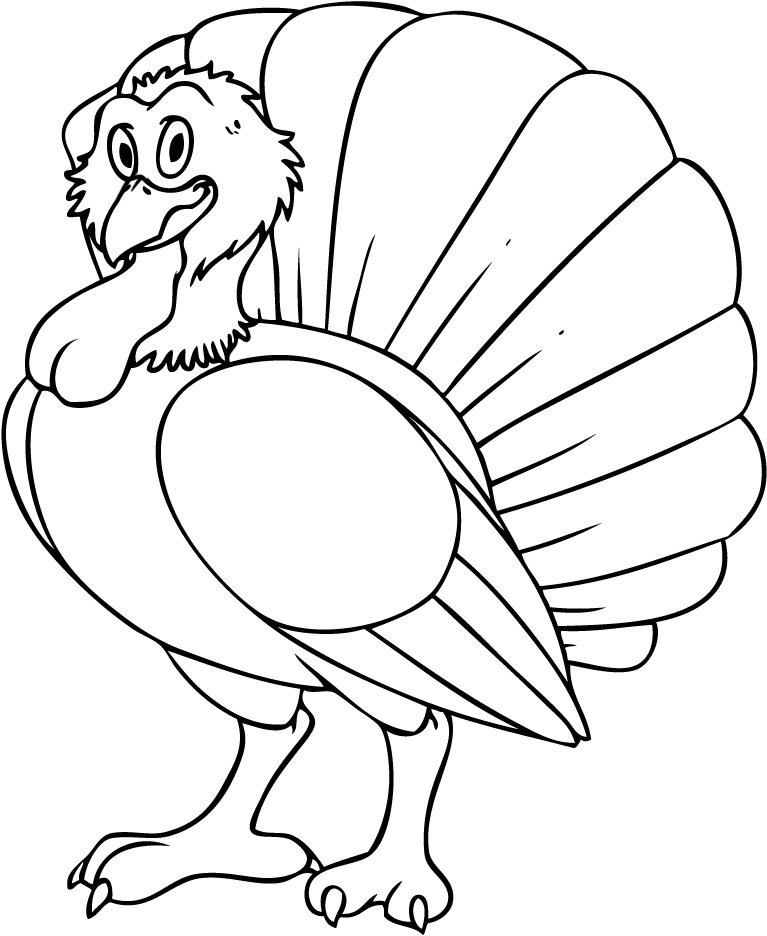 RECURSOS y ACTIVIDADES para Educación Infantil Dibujos para colorear PAVO