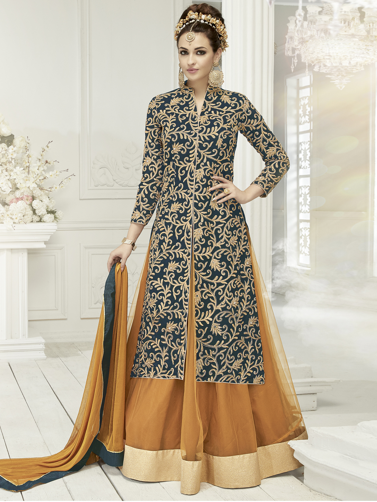 New Indian Style Clothes 2026.Latest Bollywood Style Anarkali Salwar Kameez with Free Shipping ...
