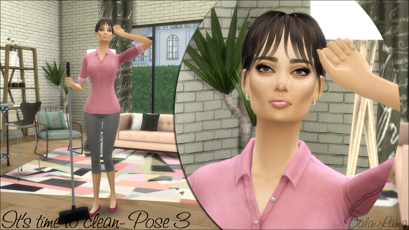 Sims 4 CC's The Best Cleaning Set and Poses by Semi®amide and DalaiLama