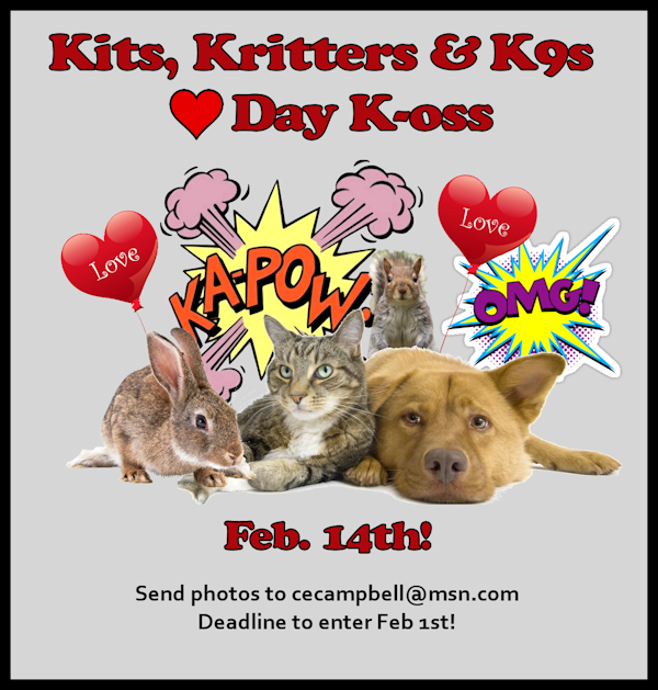 Kits, Kritters & K9s Heart K-oss