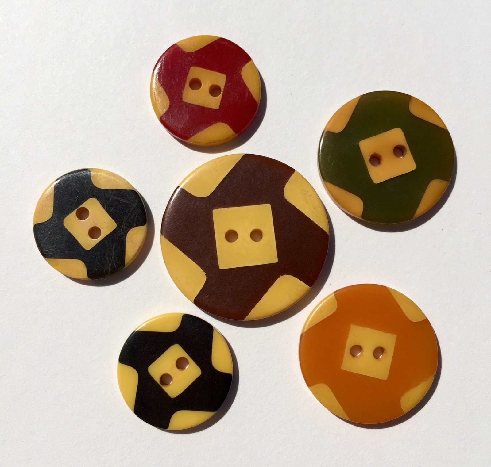 Bakelite Buttons by Sherbert McGee Cookies Pinwheels!