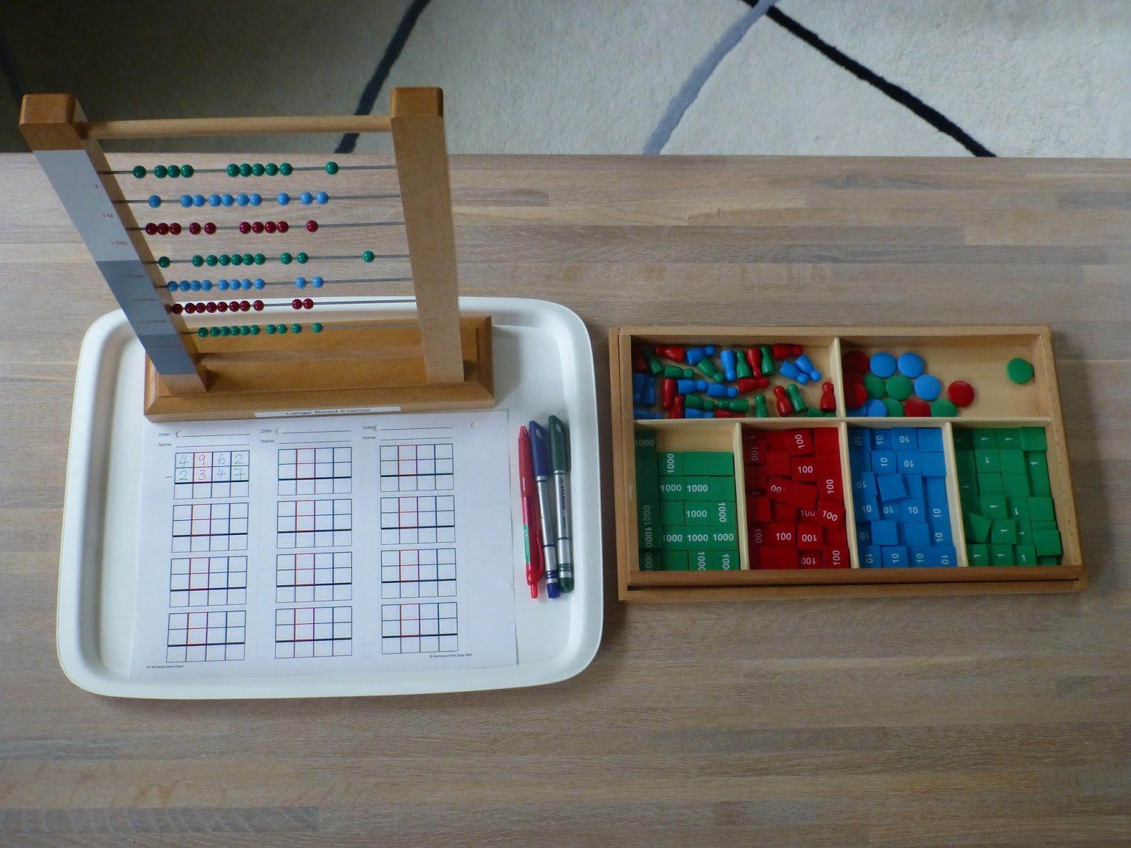 Family FECS Montessori Activity Small Bead Frame