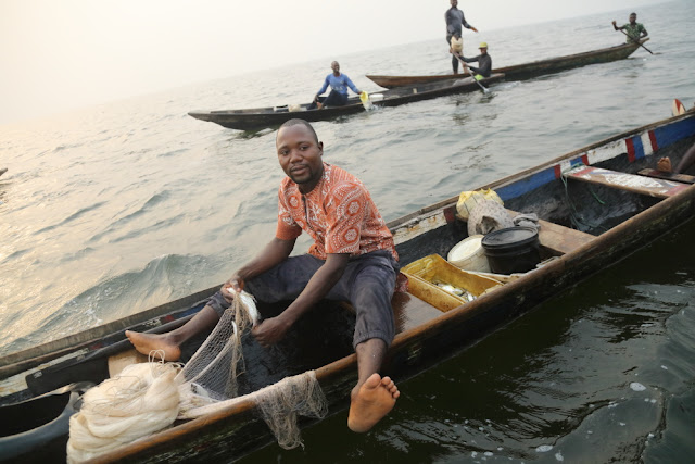 getting the fish out of the net getting the fish out of the net