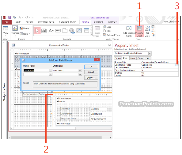 Cara Mengubah Link Master Fields Dan Link Child Fields Di Access 2013