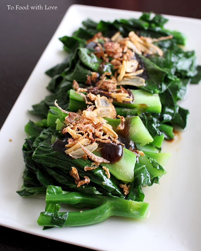 To Food with Love Quick and Easy Gai Lan (Chinese Broccoli) with