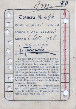1928.- Premio Conde de Lavern. L. Causarás. Visitas "Musei e Gallerie Pontificie" de Roma (Italia).