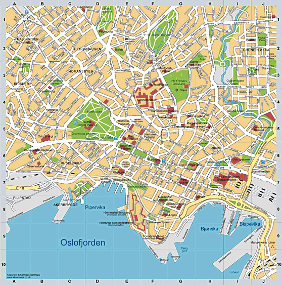 Mapa Turistico De Oslo