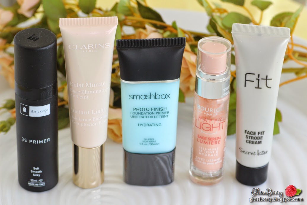  smashbox photo finish foundation primer hydrating face fit strobe cream bourjois happy light luminous serum primer clarins instant light radiance boosting primer base review swatches פריימר בסיס לאיפור סמאשבוקס קלרינס בורז'ואה עור יבש il makiage איל מקיאז' מקיאג'