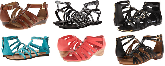Gladiator sandals deals shopping spring 2015