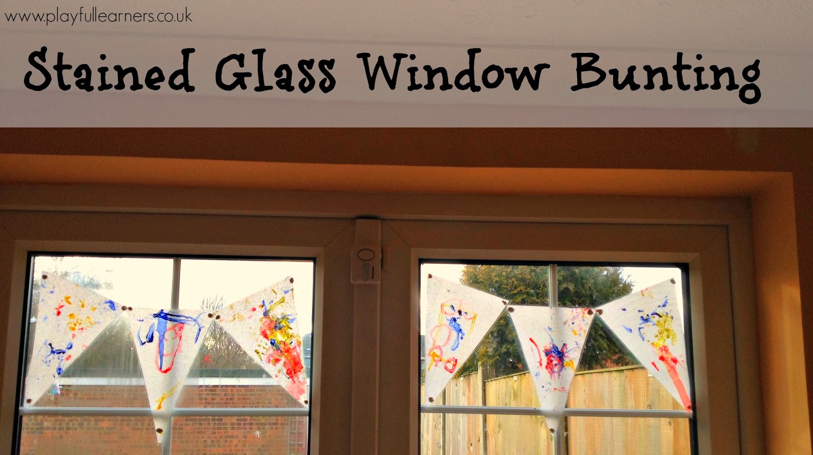 Playful Learners Stained Glass Painted Bunting